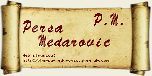 Persa Medarović vizit kartica